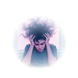 Zestresowana kobieta trzymająca się za głowę