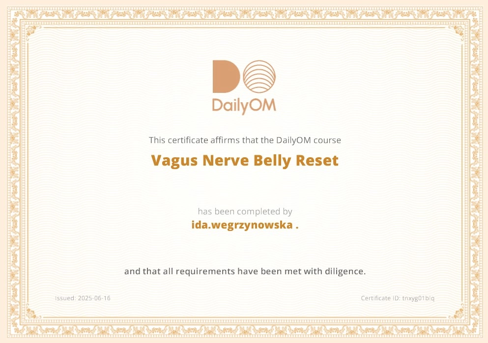 Certyfikat DailyOM