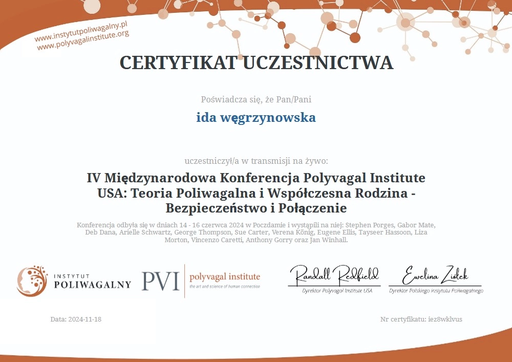 Certyfikat Teoria Poliwagalna